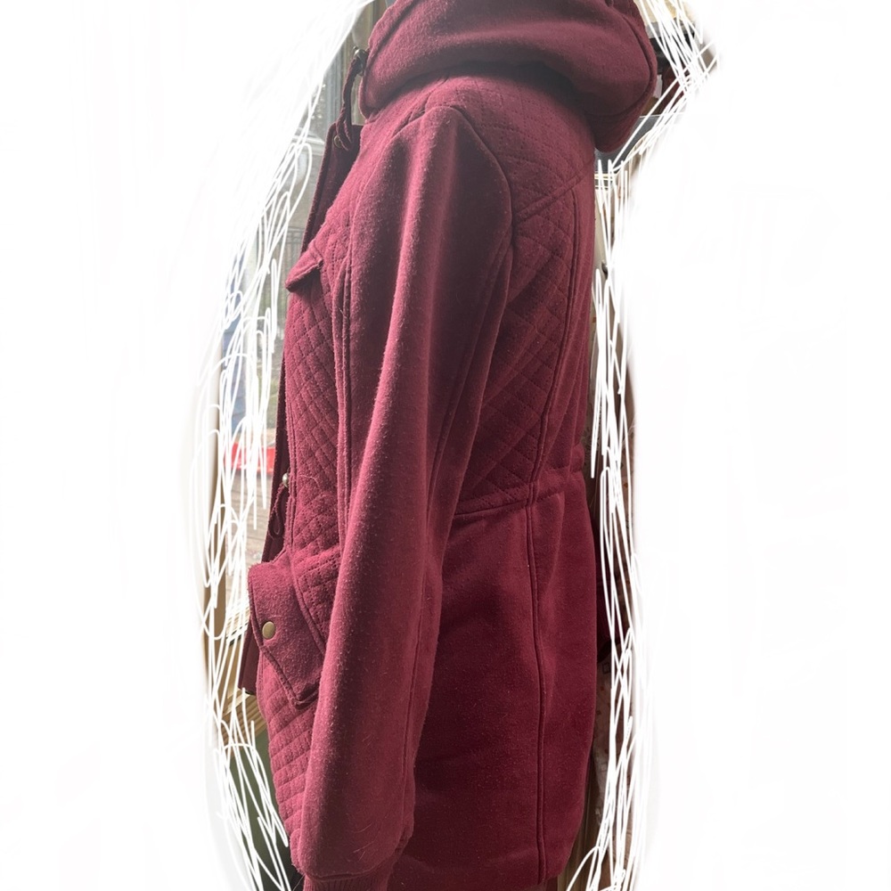 Yoki Maroon Lined Jacket Size Medium - image 3